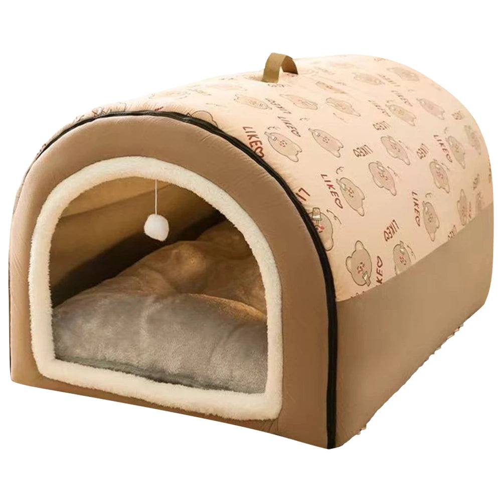 Dogs Bed Nest Detachable Soft Tent Dog House Washable Large Dog Bed House Comfortable Winter Cat Bed Castle for Medium Dogs Cats