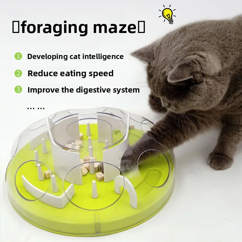 Cat toys, maze feeding interactive DIY cat toys consume energy and prevent choking cat supplies